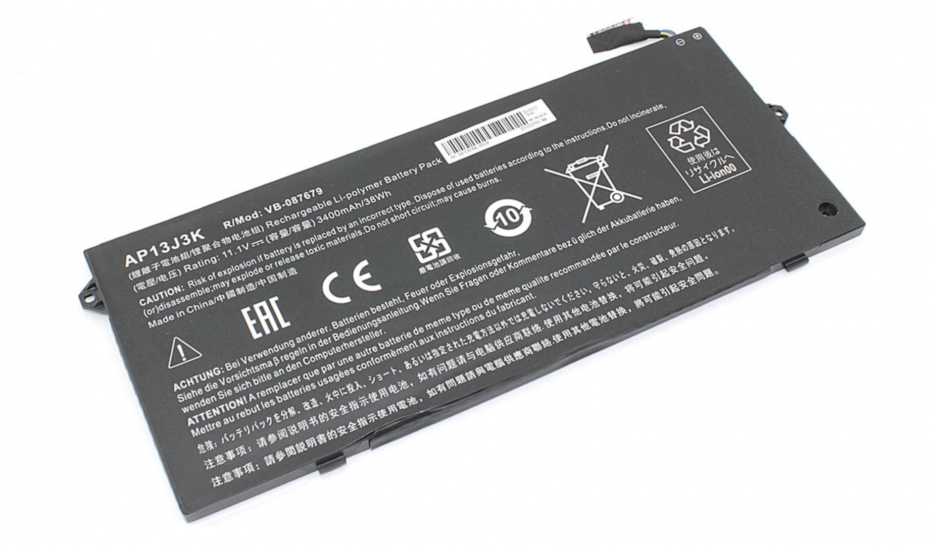 Аккумулятор Acer ﻿Chromebook C720P-2657 11.1V, 3400mAh, OEM