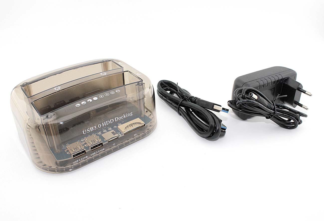 Адаптер-переходник (стакан) Yucun для HDD SATA USB 3.0 + кардридер