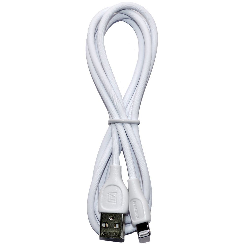 Кабель USB - Lightning 8-pin REMAX Lesu Pro RC-160i круглый белый (1м)