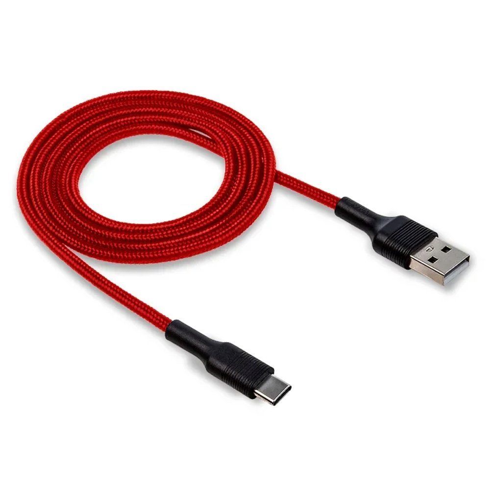 Кабель USB - TYPE-C WALKER C575 красный (1м)